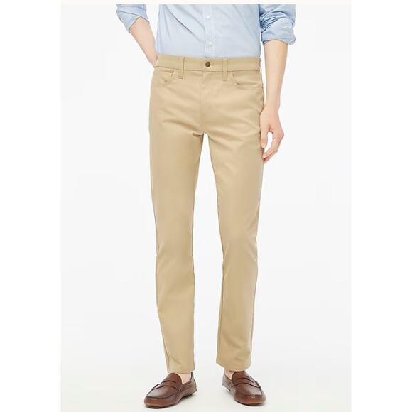 J Crew Slim-Fit Five-Pocket Tech‎ Pants in Burnished Wheat Size 28 x 32 - Picture 1 of 9